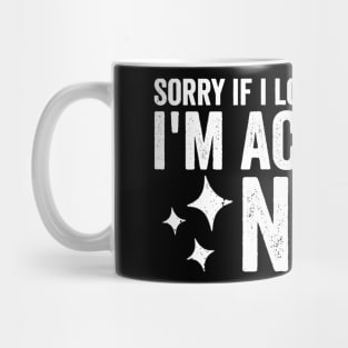Sorry If I Look Interested I'm Actually Not Funny Sarcastic Sarcasm Humor Statement Mug